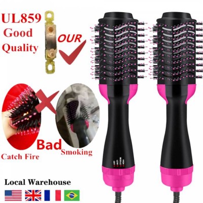 2 In 1 Hair Dryer Hot Air Brush Hair Straightener Comb Curling Brush Styling Tools Ion Blow Electric Hair Dryer Straigh Brush